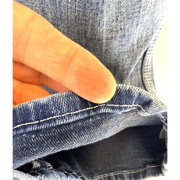 BKE Men's Tyler Relaxed Fit Jeans 36x30 Stretch Thick Stitch Whiskered - Picture 7 of 13